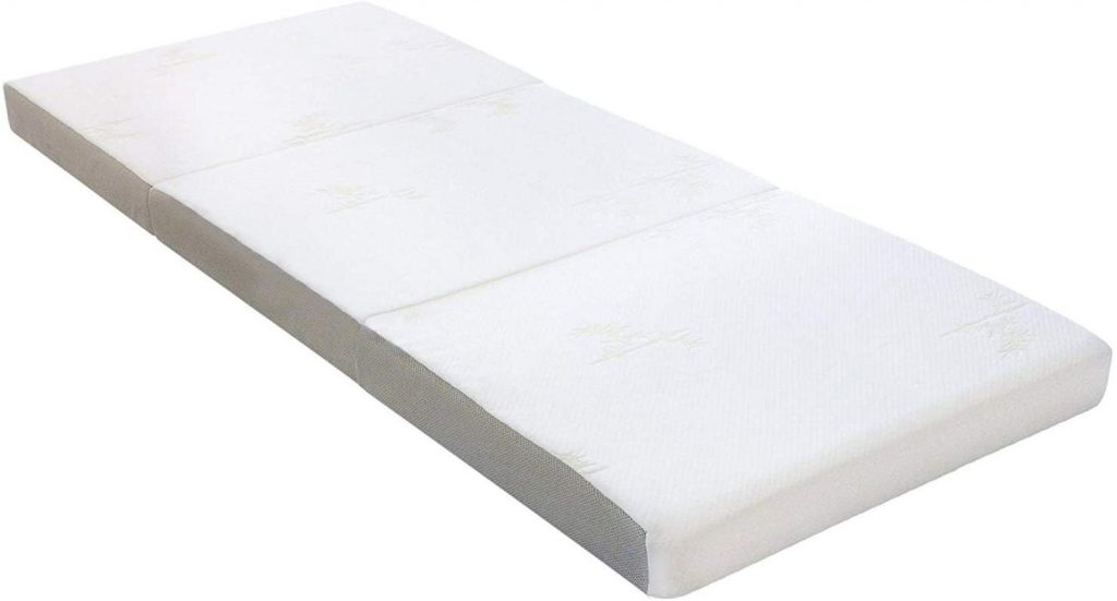 zinus tri fold mattress single size